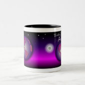 's Werelds grootste tante Roze Gift-Mok Tweekleurige Koffiemok (Center)