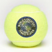 's Werelds grootste Tennis Player Planet Earth Wer Tennisballen (Voorkant)