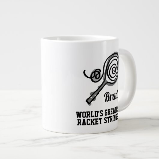 's Werelds grootste tennisracket stringer extra gr Grote Koffiekop (Voorkant rechts)