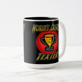 's Werelds grootste textieltrofie Tweekleurige Koffiemok (Voorkant rechts)