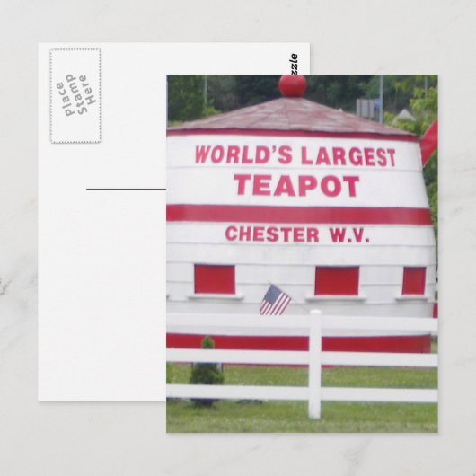 's Werelds grootste theepot Briefkaart (Voorkant / Achterkant)