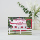 's Werelds grootste theepot Briefkaart (Staand voorkant)