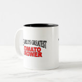 's Werelds grootste tomatenteelt Tweekleurige Koffiemok (Voorkant links)