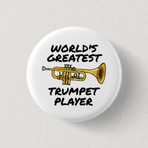'S Werelds grootste trompettist, grappige trompett Ronde Button 3,2 Cm