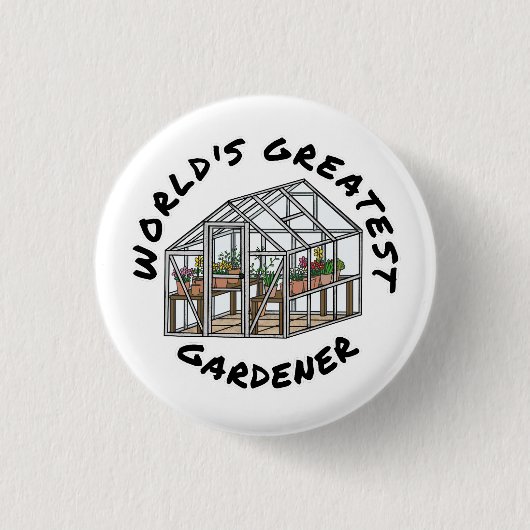 'S Werelds grootste tuinman, grappig tuinieren Ronde Button 3,2 Cm (Voorkant)