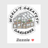 'S Werelds grootste tuinman, grappig tuinieren Sticker (Vel)