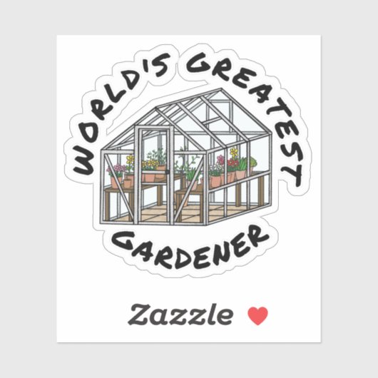 'S Werelds grootste tuinman, grappig tuinieren Sticker (Vel)
