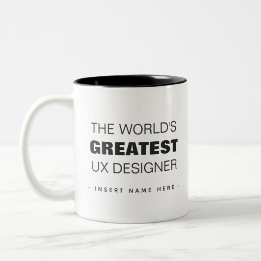 's werelds grootste UX-ontwerper Tweekleurige Koffiemok (Links)