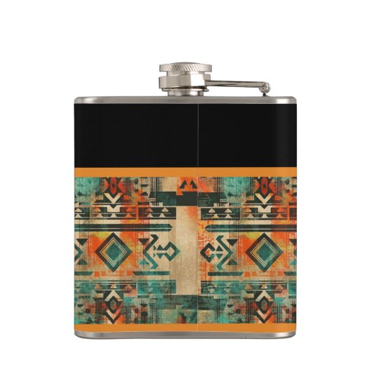 's Werelds grootste vader Aztec inheemse Amerikaan Heupfles (Achterkant)