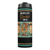 's Werelds grootste vader Aztec inheemse Amerikaan Thermosbeker (Voorkant)