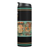 's Werelds grootste vader Aztec inheemse Amerikaan Thermosbeker (Geroteerd rechts)