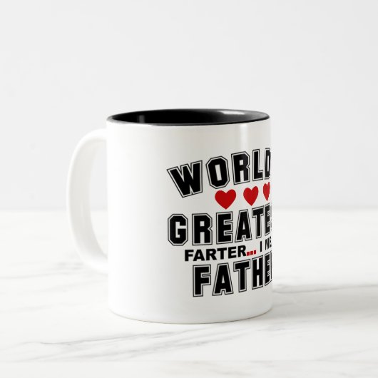 's Werelds grootste vader bedoel ik vader 2023 Tweekleurige Koffiemok (Voorkant links)
