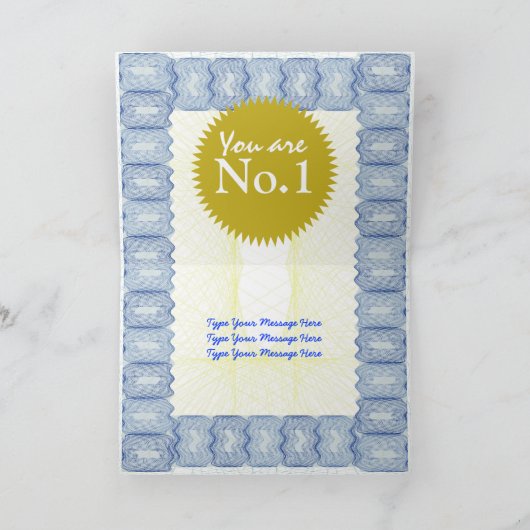 'S Werelds Grootste Vader Certificaat Vader Prank Kaart (Binnen)