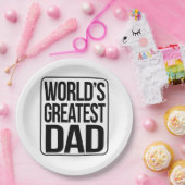 's Werelds grootste vader - gewoon en eenvoudig Papieren Bordje (Feest)