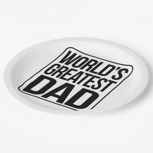 's Werelds grootste vader - gewoon en eenvoudig Papieren Bordje (Gekanteld)