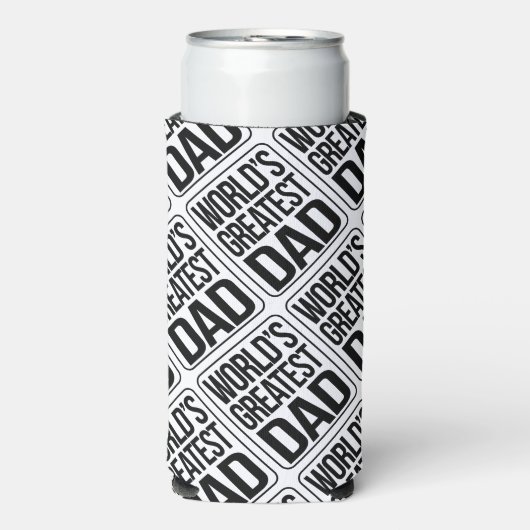 's Werelds grootste vader - gewoon en eenvoudig Seltzer Blikjeskoeler (Seltzer Voorkant)