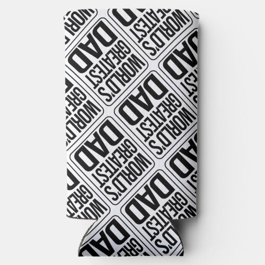 's Werelds grootste vader - gewoon en eenvoudig Seltzer Blikjeskoeler (Achterkant)