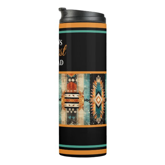 's Werelds grootste vader of stiefvader Native Ame Thermosbeker (Geroteerd rechts)