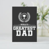 's Werelds grootste vader trofee familie liefde Bedankkaart (Staand voorkant)