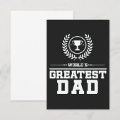 's Werelds grootste vader trofee familie liefde Bedankkaart (Voorkant / Achterkant)