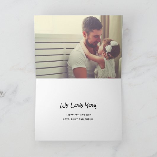 's Werelds grootste vader Vaderdag fotokaart Kaart (Binnen)