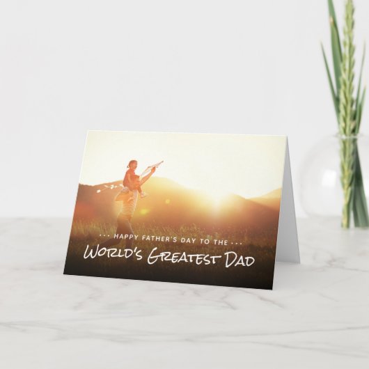 's Werelds grootste vader Vaderdag fotokaart Kaart (Voorkant)