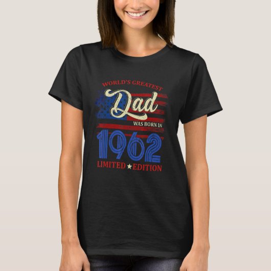 's Werelds grootste vader werd geboren in 1962 60e T-shirt (Voorkant)