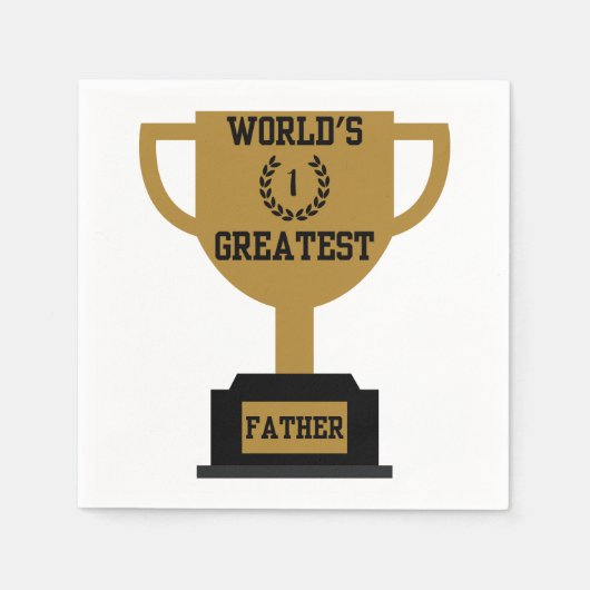 's Werelds grootste Vaderdag 3-pels servetten (Voorkant)