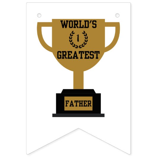 's Werelds Grootste Vaderdag Bunting Banner (Derde vlag)