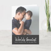's Werelds grootste Vaderdag fotokaart voor papa Kaart (Voorkant)