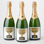 's Werelds grootste Vaderdag mousserende wijnlabel Sparkling Wijnetiket (Flessen)