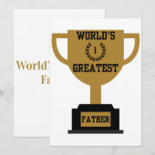 's Werelds grootste Vaderdag uitnodiging (Voorkant / Achterkant)