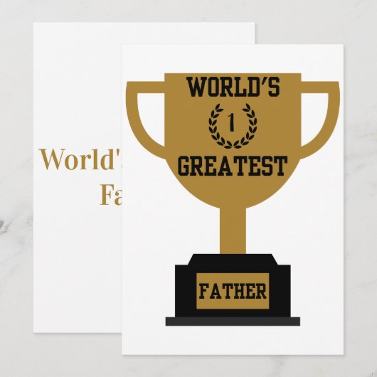 's Werelds grootste Vaderdag uitnodiging (Voorkant / Achterkant)