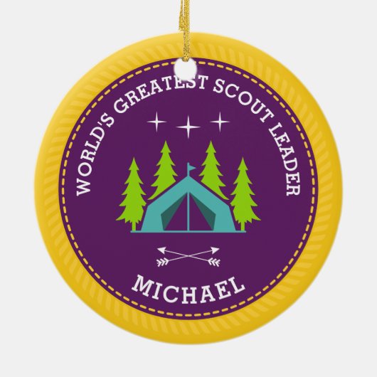 's Werelds grootste verkenner Keramisch Ornament (Achterkant)