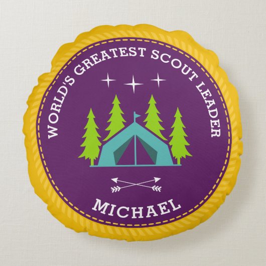 's Werelds grootste verkenner Rond Kussen (Voorkant)