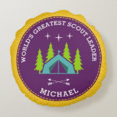 's Werelds grootste verkenner Rond Kussen (Achterkant)