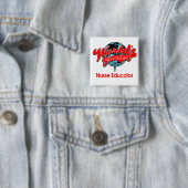 's Werelds grootste verpleegkundige Vierkante Button 5,1 Cm (In situ)