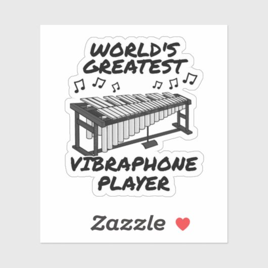 'S Werelds Grootste Vibrafoonspeler Grappig Sticker (Vel)