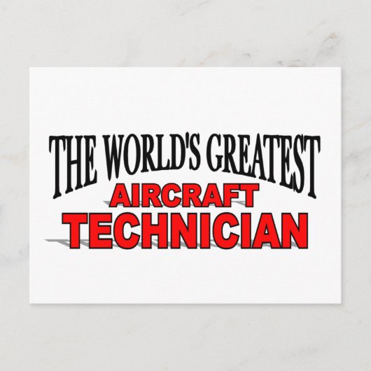 's Werelds grootste Vliegtuig technicus Briefkaart (Voorkant)