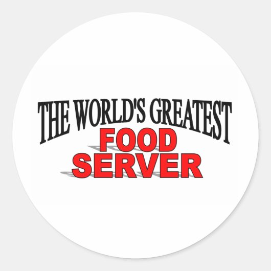 's Werelds grootste voedselserver Ronde Sticker (Voorkant)