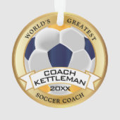 's Werelds grootste Voetbal coach goud, zeemacht e Ornament (achterkant)