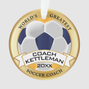 's Werelds grootste Voetbal coach goud, zeemacht e Ornament