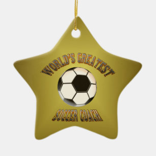 's Werelds grootste Voetbal coach Keramisch Ornament