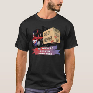 's Werelds grootste vorkheftruck gepersonaliseerde T-shirt