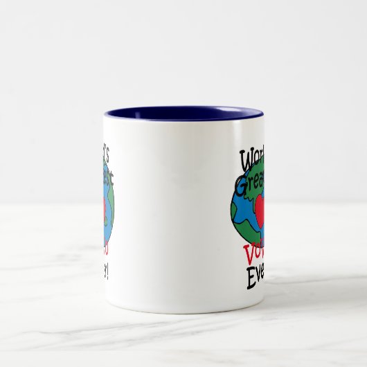 's Werelds grootste VoVo-hart Tweekleurige Koffiemok (Center)