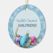 's Werelds grootste Vriendin kerstversiering Keramisch Ornament (Links)