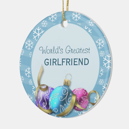 's Werelds grootste Vriendin kerstversiering Keramisch Ornament (Links)