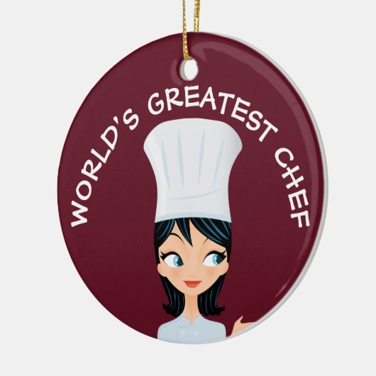 's Werelds grootste Vrouw keramisch sieraad Ornament (Links)