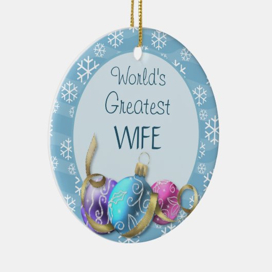 's Werelds grootste vrouw kerst Keramisch Ornament (Rechts)