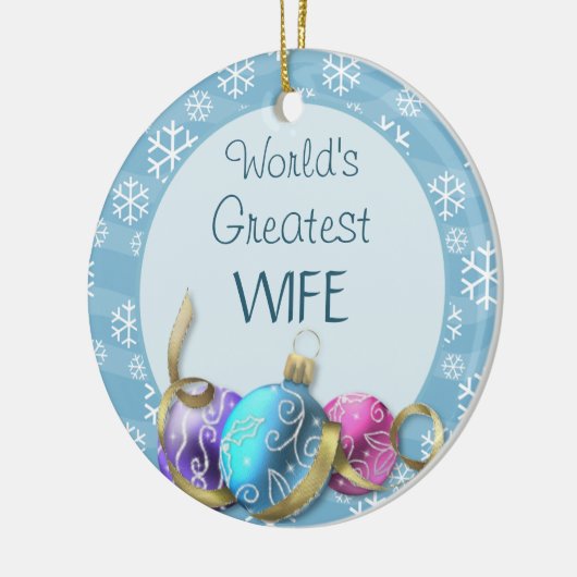 's Werelds grootste vrouw kerst Keramisch Ornament (Links)